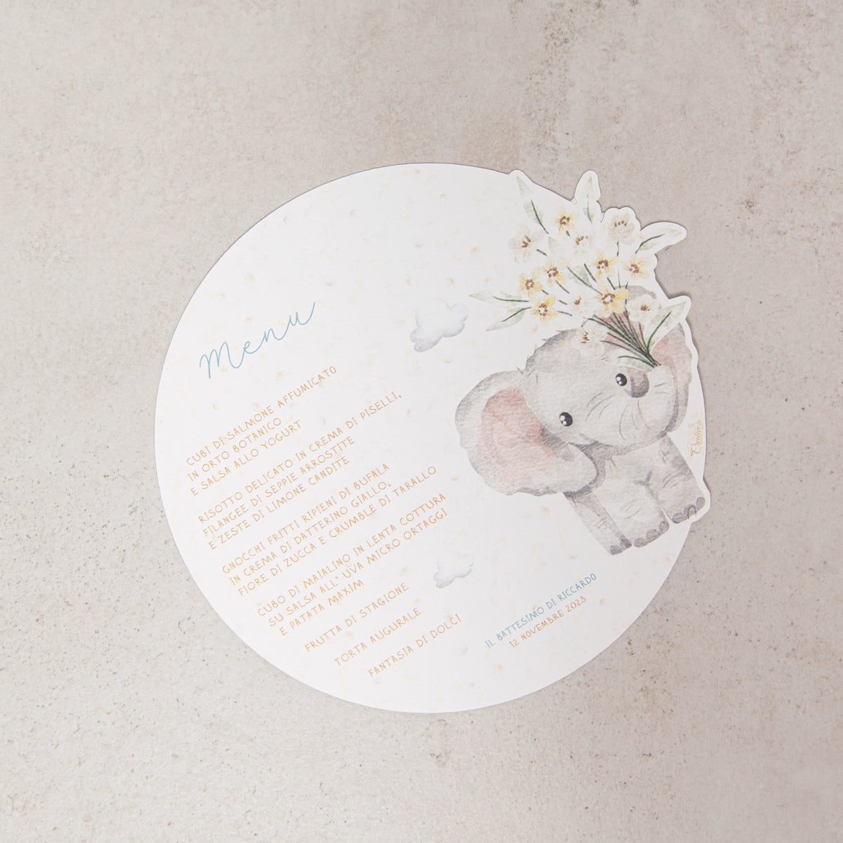 Flower Elephant Menu