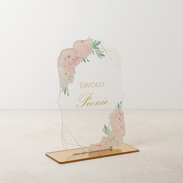 Pink 'n Peonies Table sign