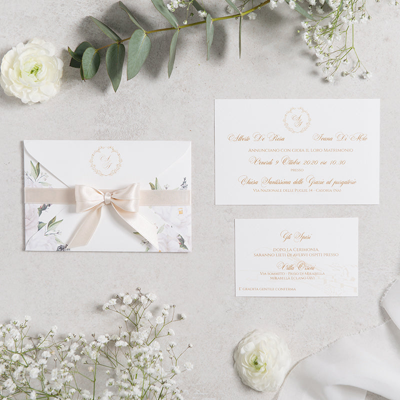 White Wedding Envelope
