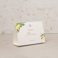 Watercolor Lemons Paper Table sign