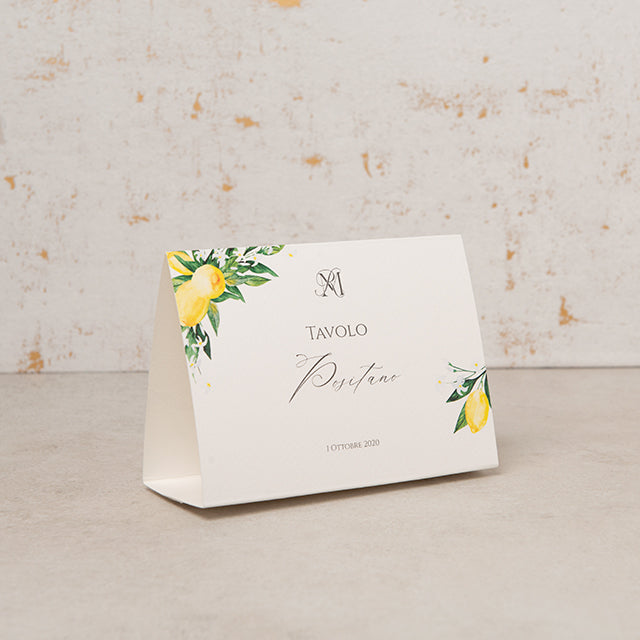 Watercolor Lemons Paper Table sign
