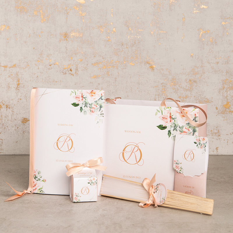 Peach Roses Set