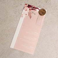 Burgundy Boho Menu